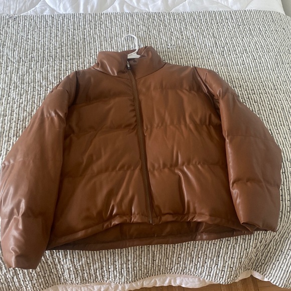 Meshki Brown Puffer Jacket - Picture 2 of 6